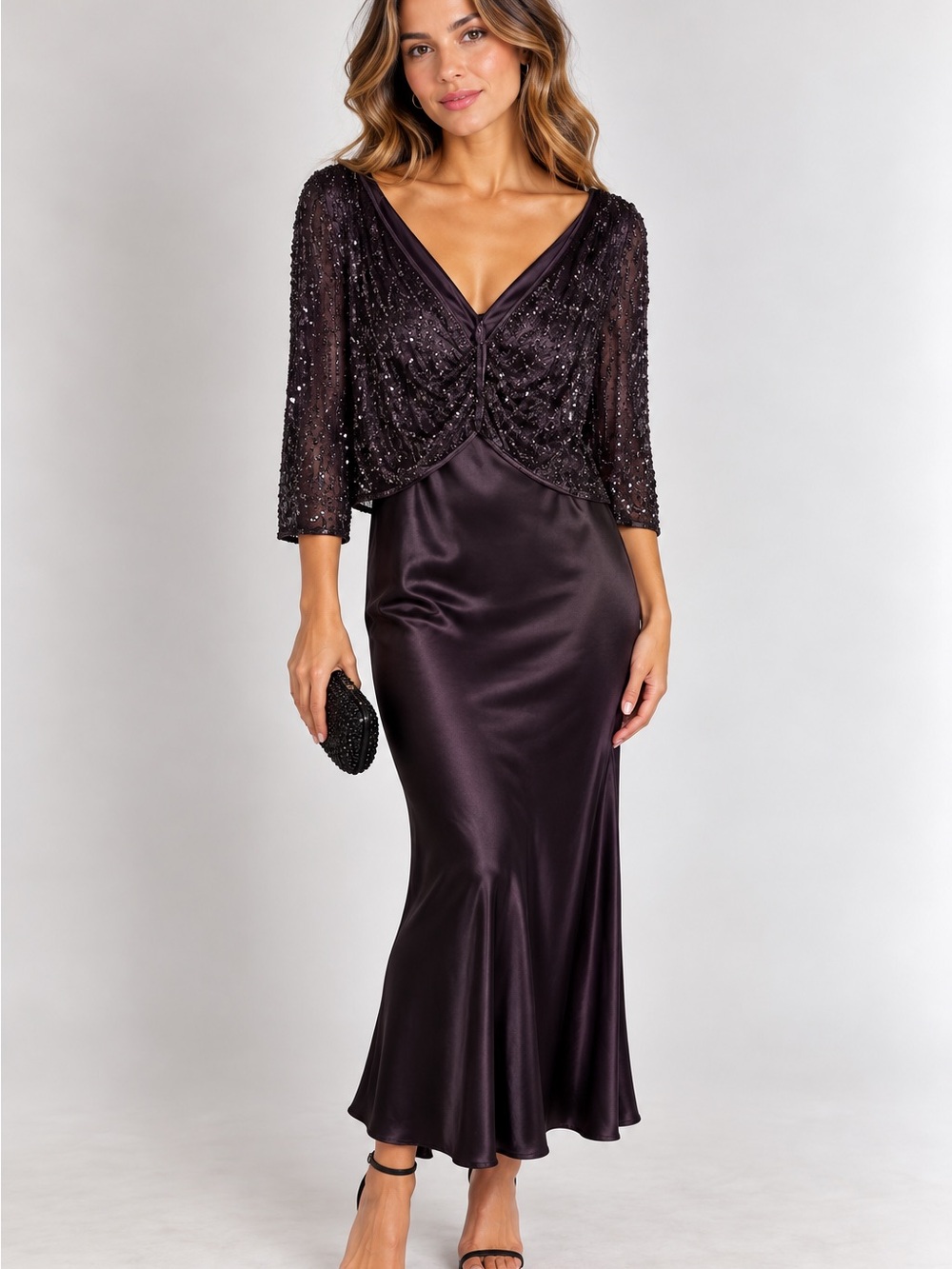 Jovani Silk Beaded Dress